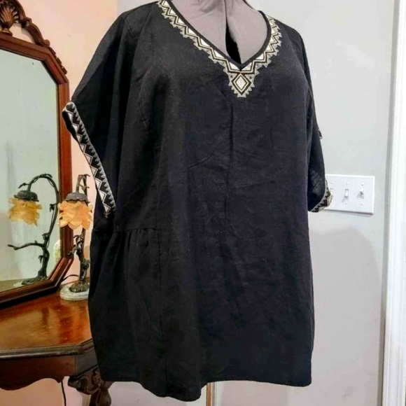 NEW 4X Sonoma Linen Blend Blouse - Picture 4 of 7